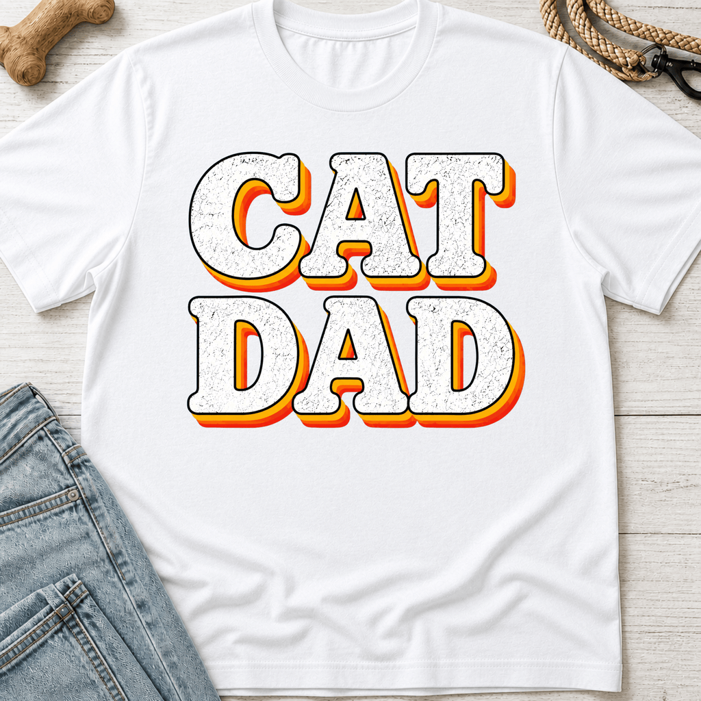Cat Dad Retro T-Shirt