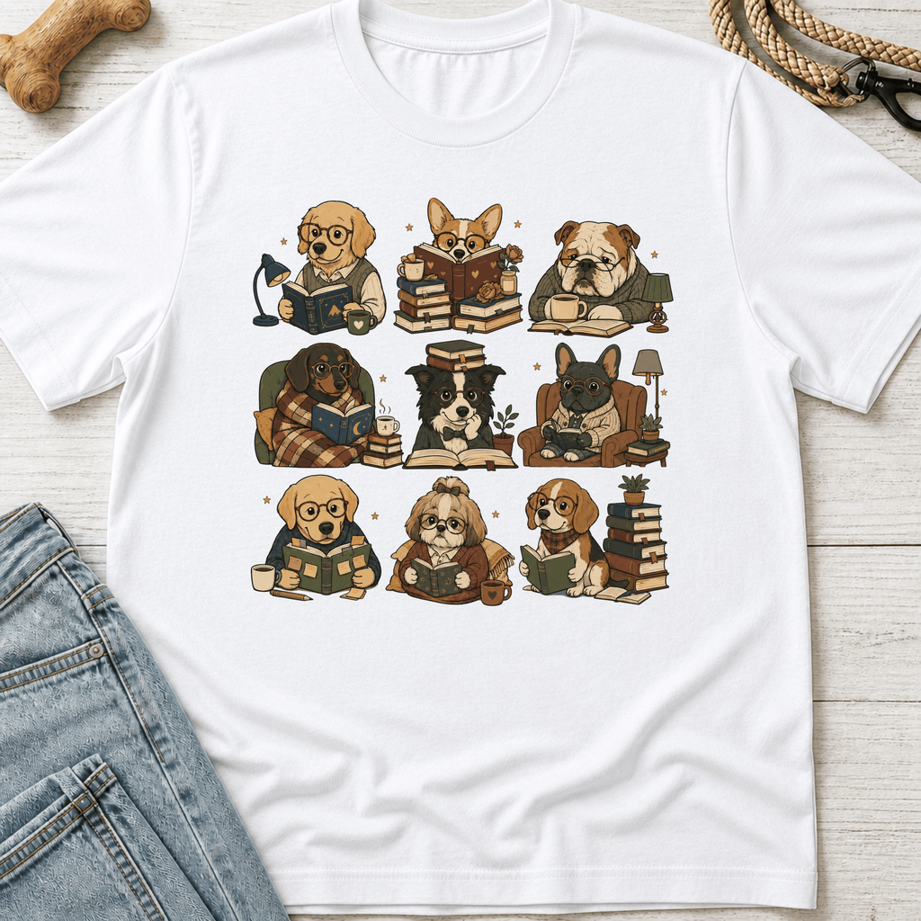 Dogs Reading T-Shirt