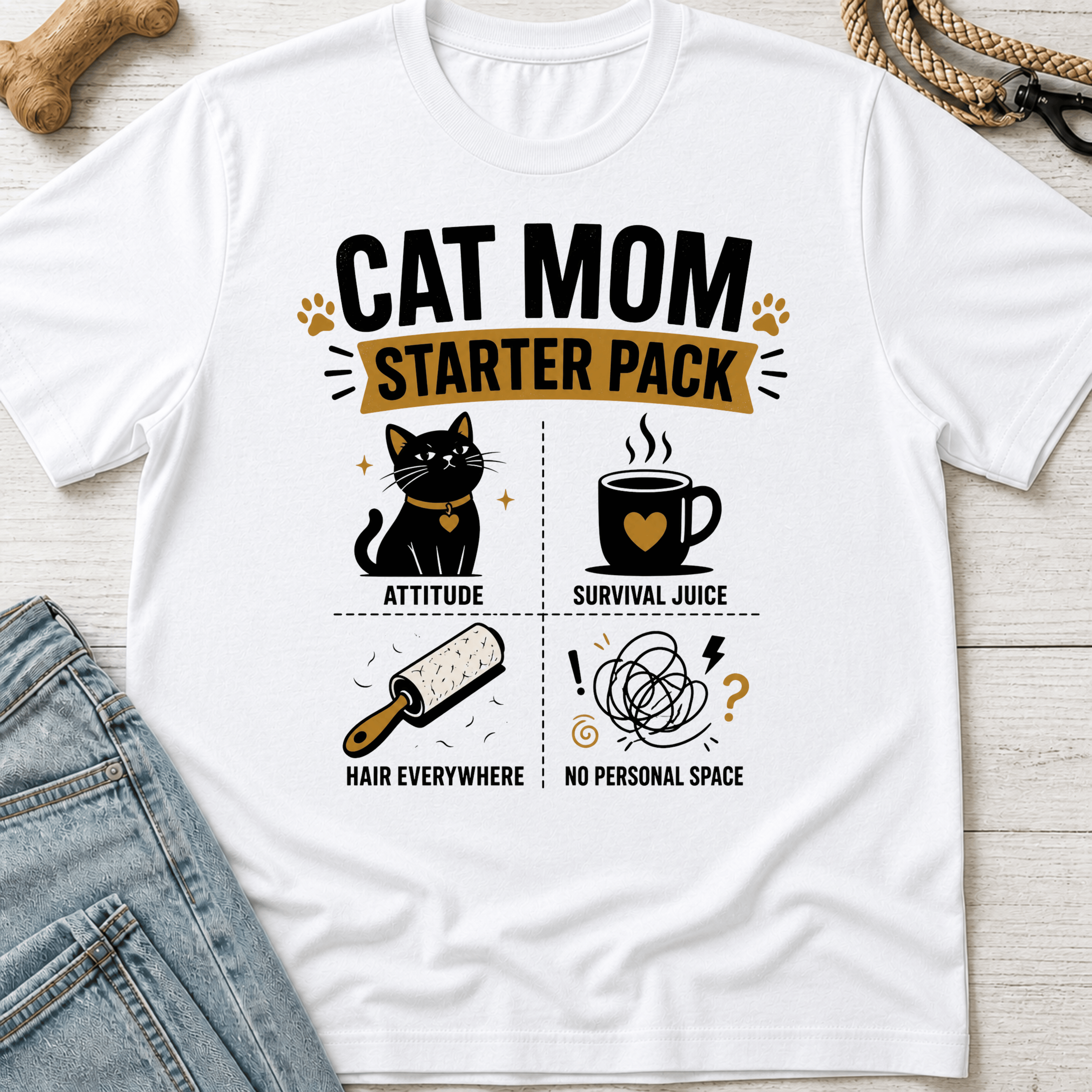 Cat Mom Starter Pack T-Shirt