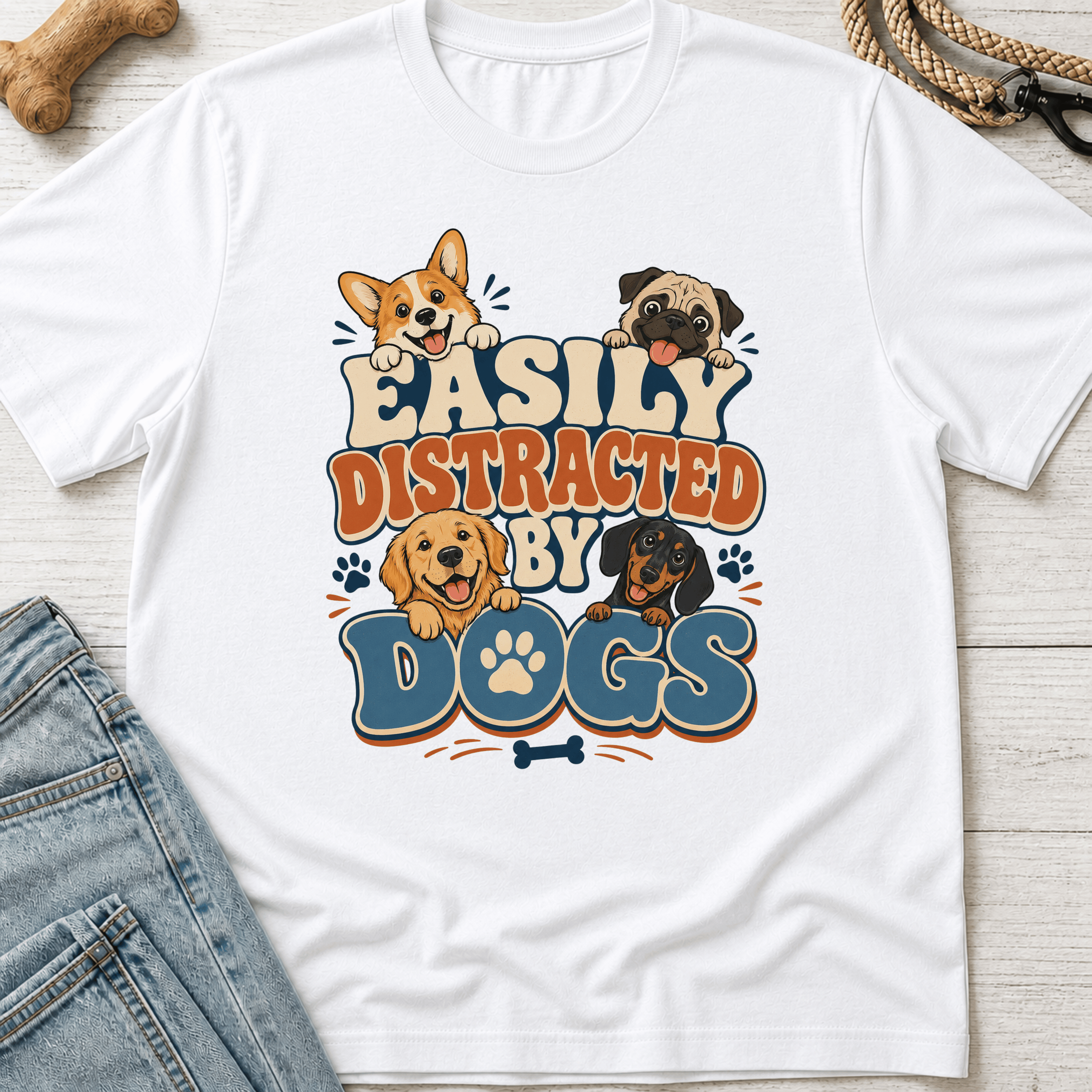 Easily Distracted By Dogs T-Shirt