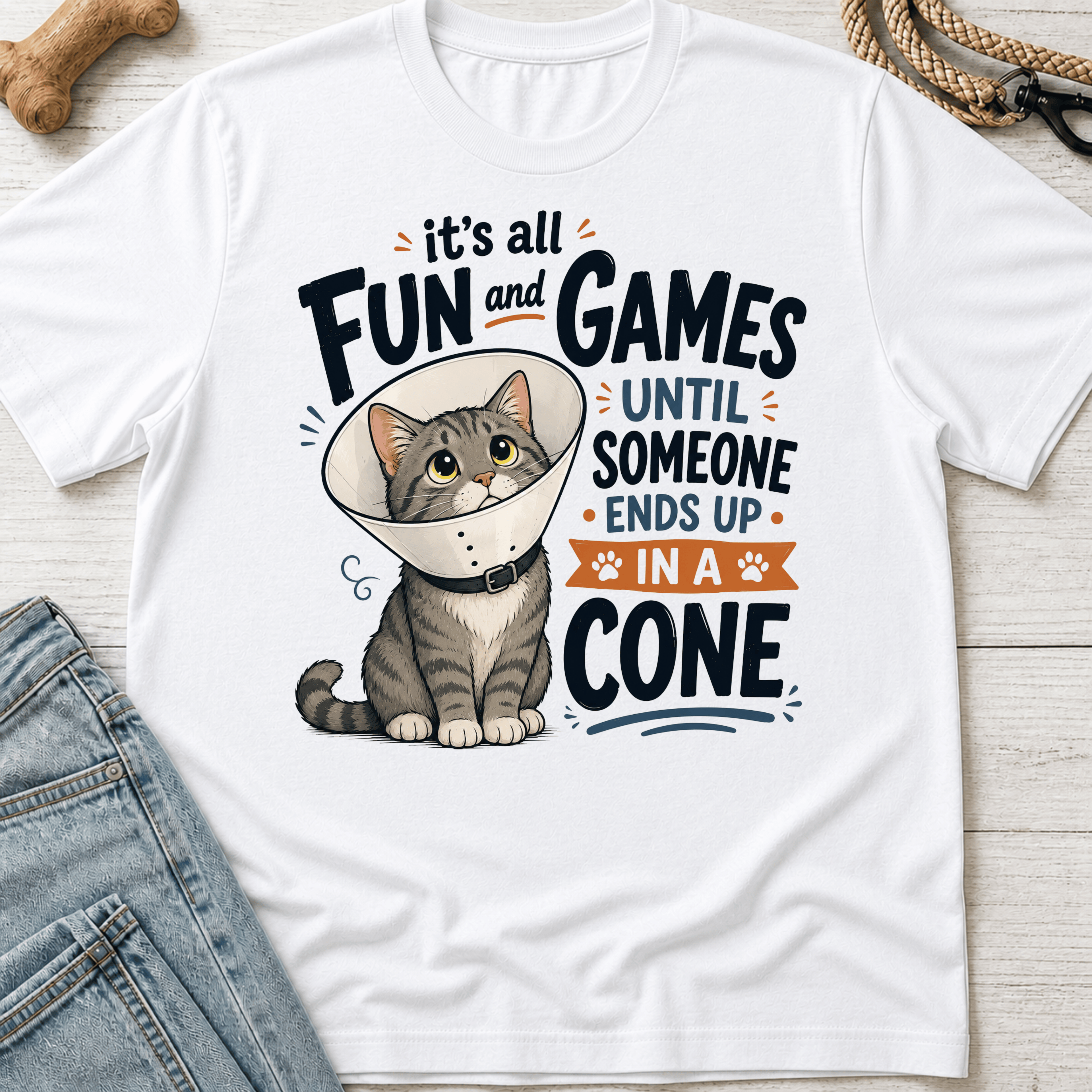 Cat Ends Up in a ConeT-Shirt