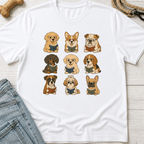 Puppies Reading T-Shirt