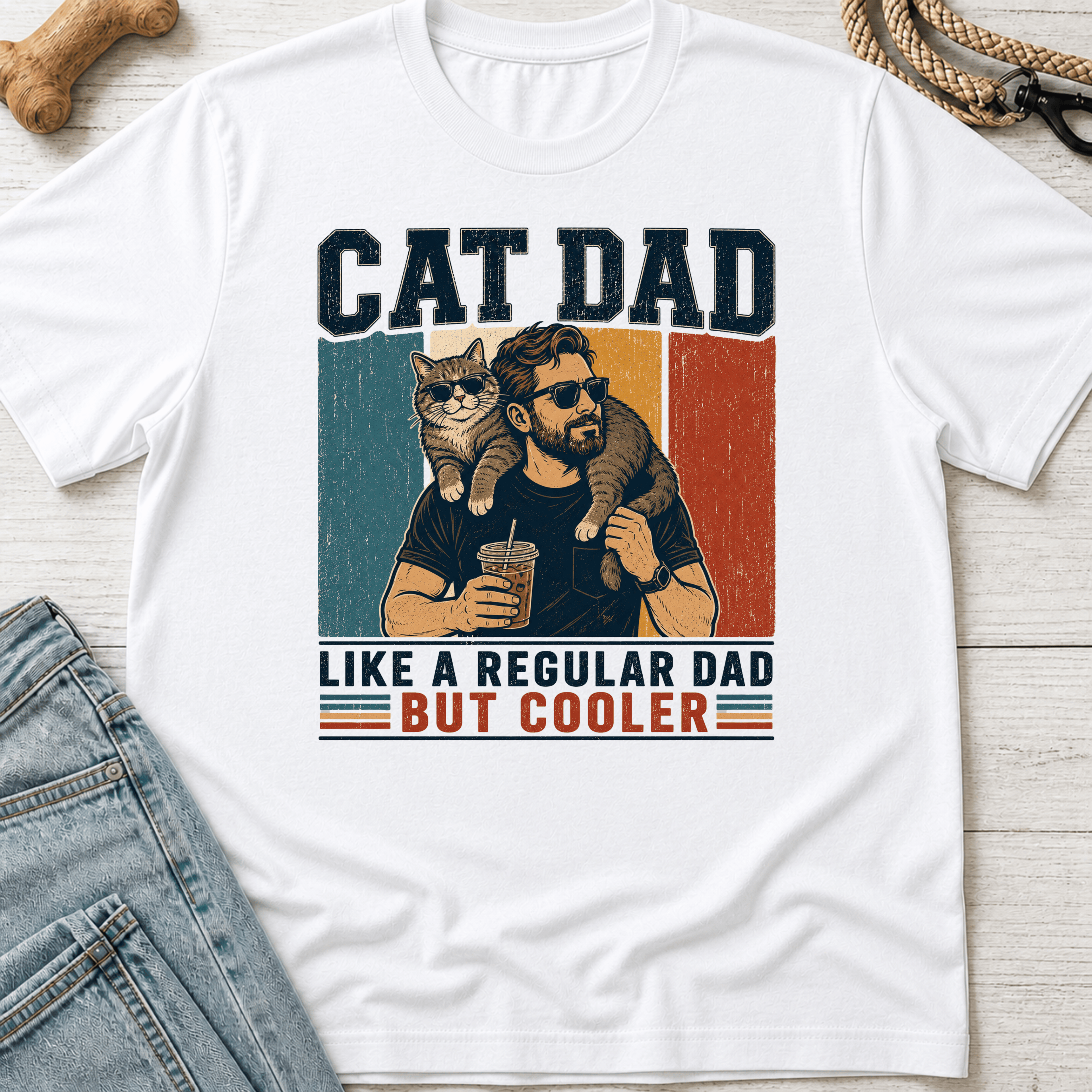 Cooler Cat Dad T-Shirt